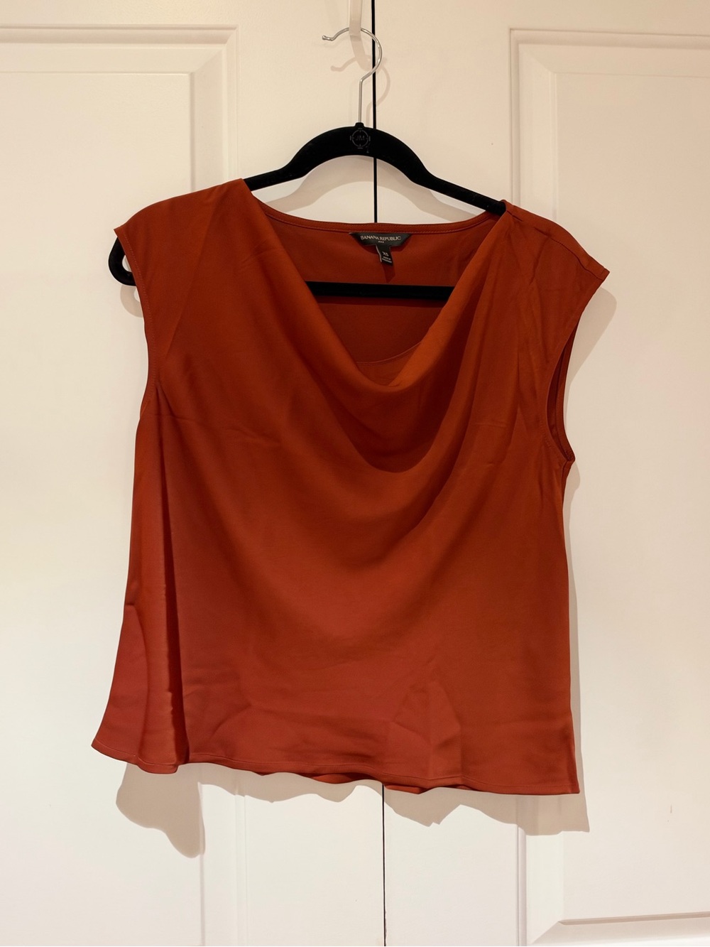 Banana Republic Rust Drape Neck Sleeveless Top